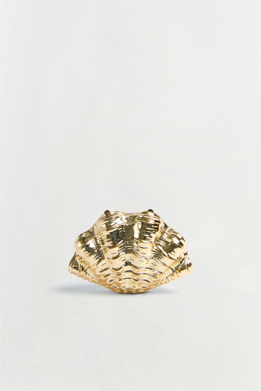 Venus Metal Shell Clutch Gold - Simkhai