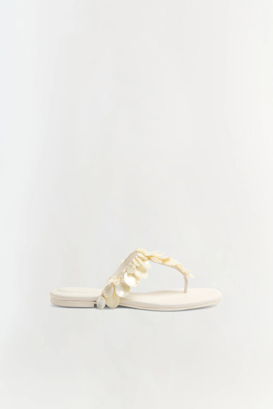 Elin Shell Beaded Sandal Alabaster - Simkhai
