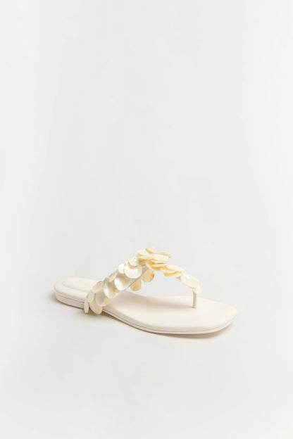 Elin Shell Beaded Sandal Alabaster - Simkhai
