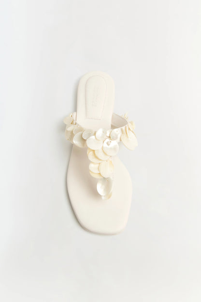 Elin Shell Beaded Sandal Alabaster - Simkhai