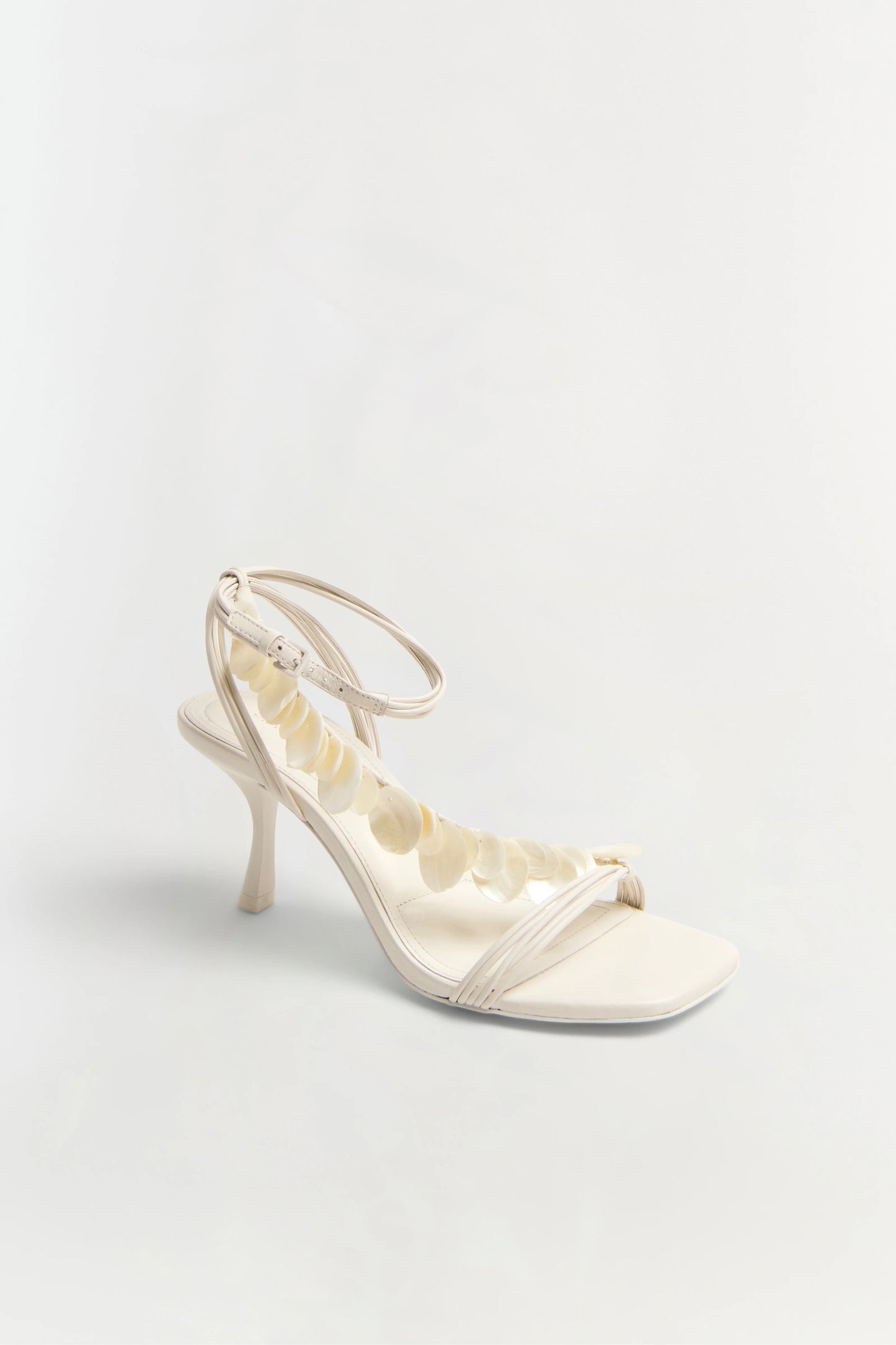 Elin Shell Beaded Heel Alabaster - Simkhai