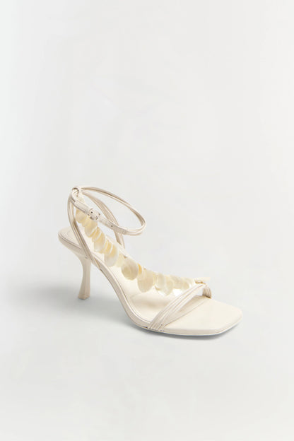 Elin Shell Beaded Heel Alabaster - Simkhai