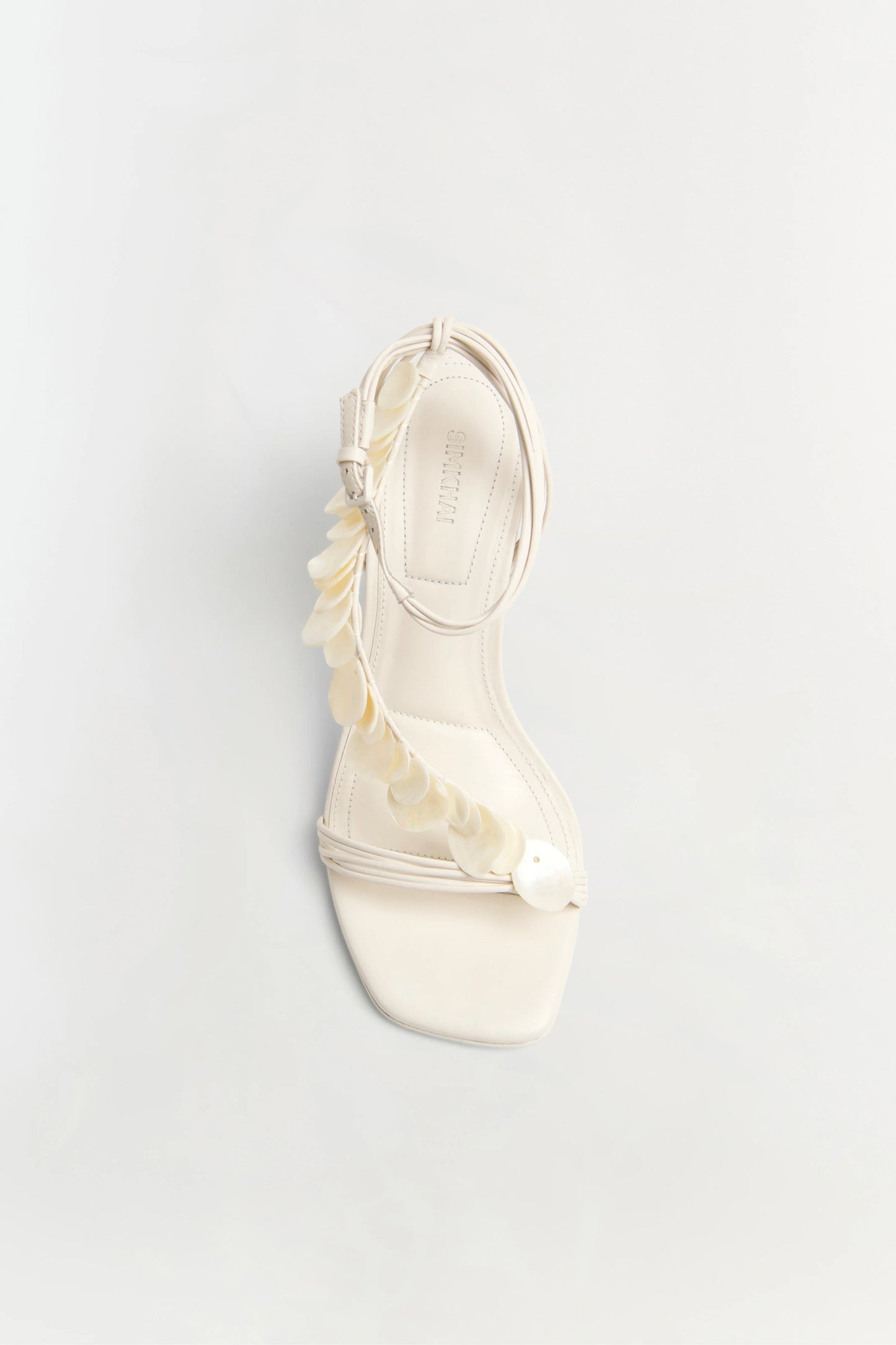 Elin Shell Beaded Heel Alabaster - Simkhai