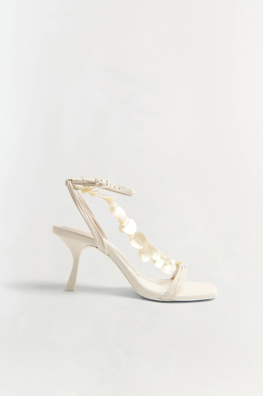 Elin Shell Beaded Heel Alabaster - Simkhai