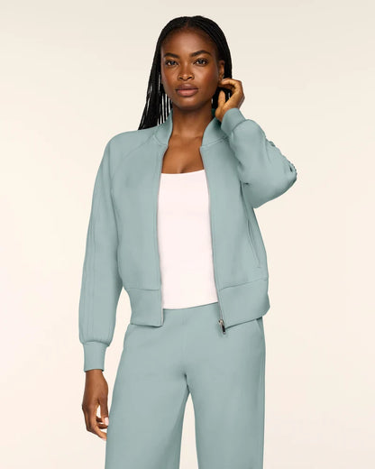 Airessentials Pintuck Track Jacket Dew - SPANX