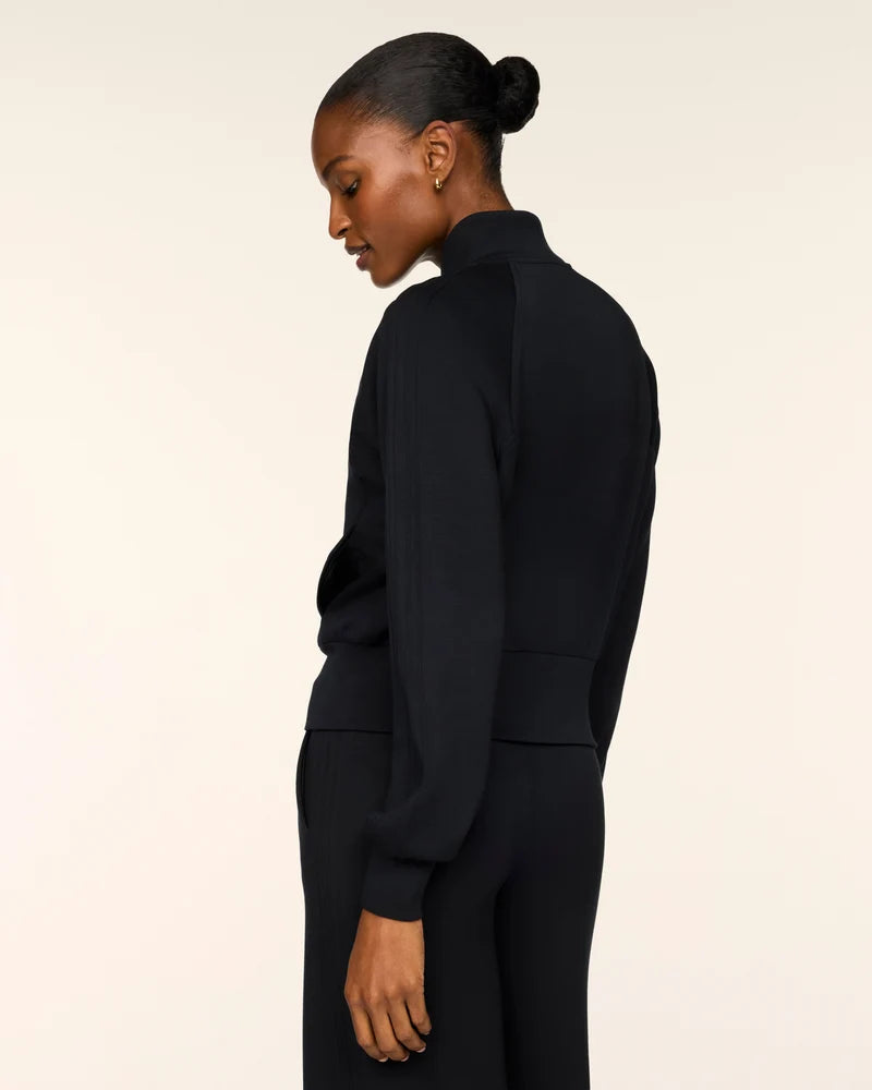 Airessentials Pintuck Track Jacket Very Black - SPANX