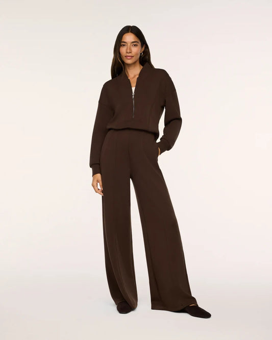 Long Sleeve Shawl Collar Jumpsuit Umber Root - SPANX