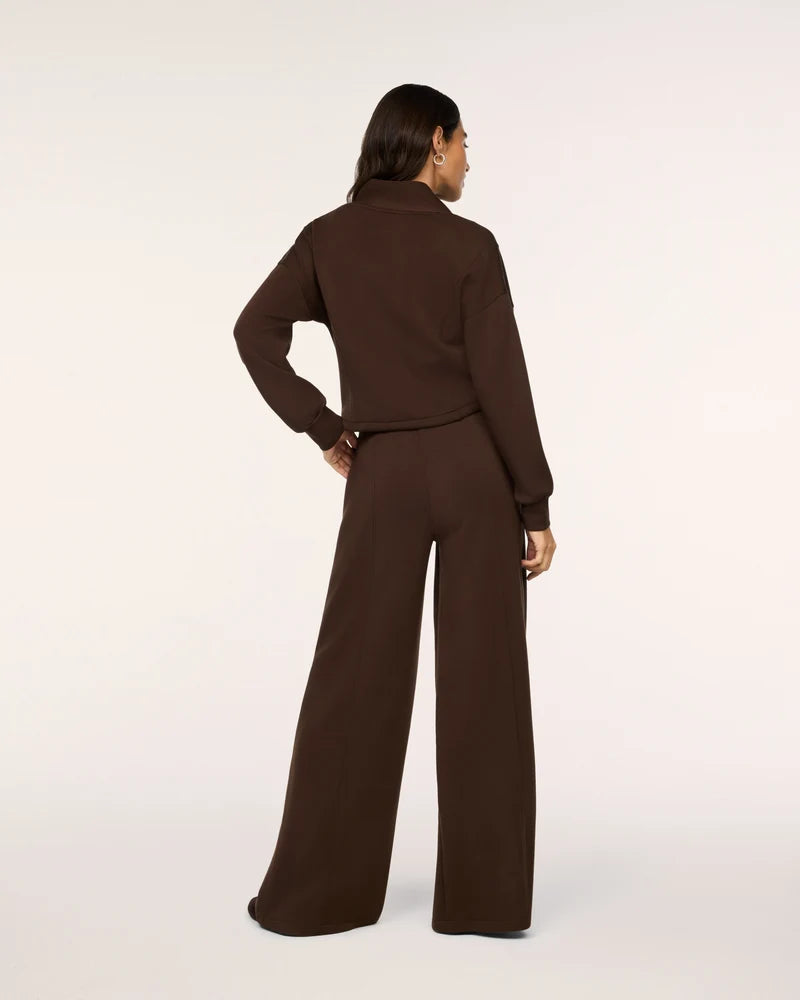 Long Sleeve Shawl Collar Jumpsuit Umber Root - SPANX