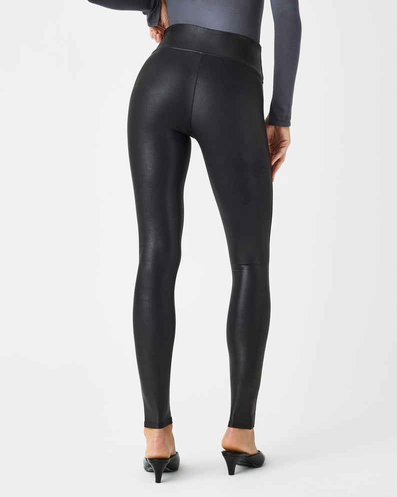 SPANX, Pants & Jumpsuits, Spanx Womens Faux Leather Leggings Black Size Xs  Sleek Contouring Compression