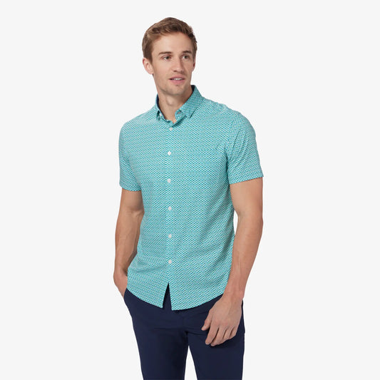 Mizzen + Main - Leeward Short Sleeve Dress Shirt Capri Breeze Triangle Geo Print