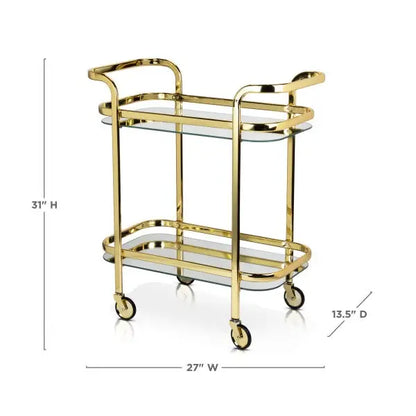 Belmont Gold Plated Bar Cart - Viski