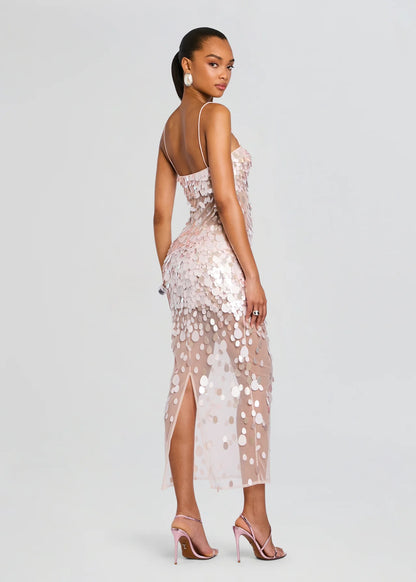 Mischa Sequin Dress Pink - Retrofête