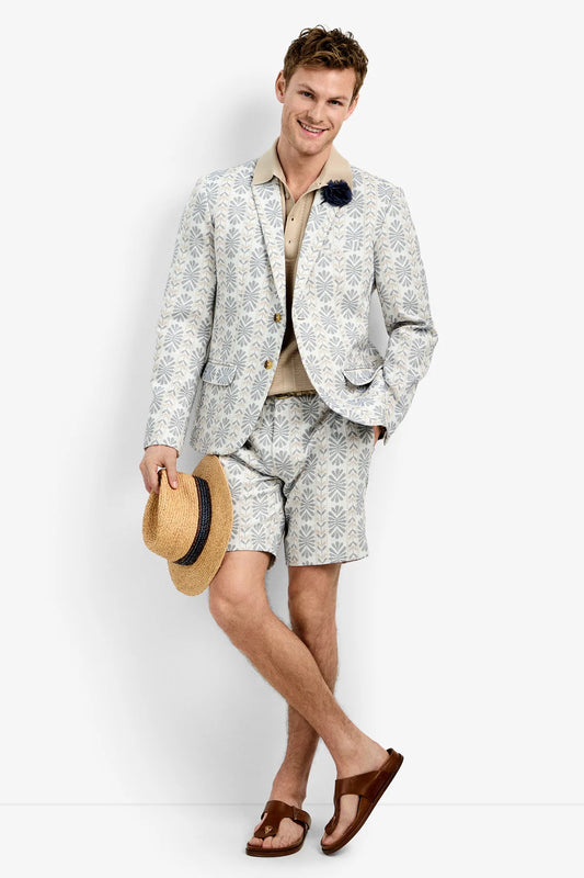 Thurston Blazer Floral Stripe Jacquard - Mr Turk