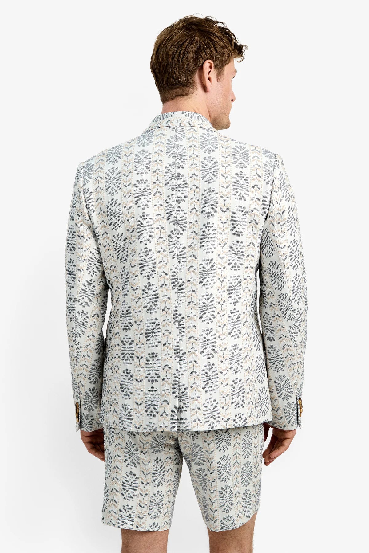 Thurston Blazer Floral Stripe Jacquard - Mr Turk