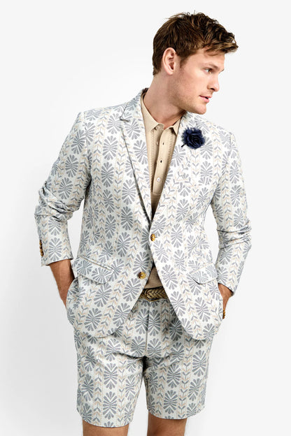 Thurston Blazer Floral Stripe Jacquard - Mr Turk