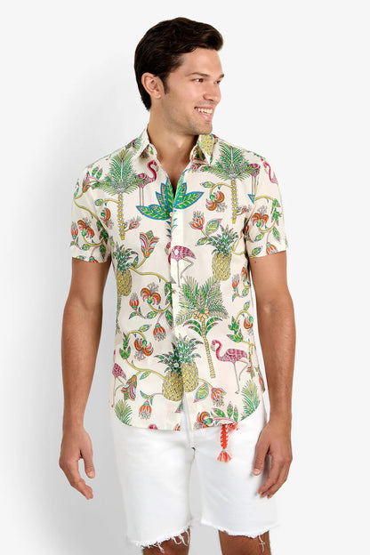 Slim Jim Shirt Flamingo Fizz - Mr Turk