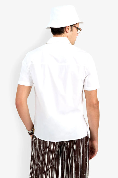 Shelton Short Sleeve Shirt White - Mr Turk