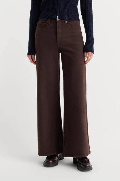 Good Waist Palazzo Ankle Jeans Espresso - Good American