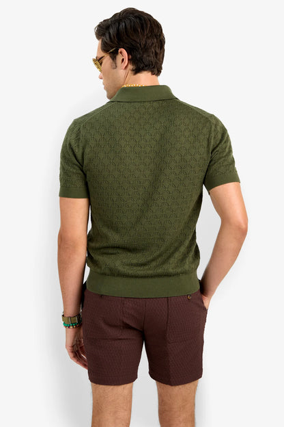 Waylen Short Sleeve Polo Jungle Green - Mr Turk