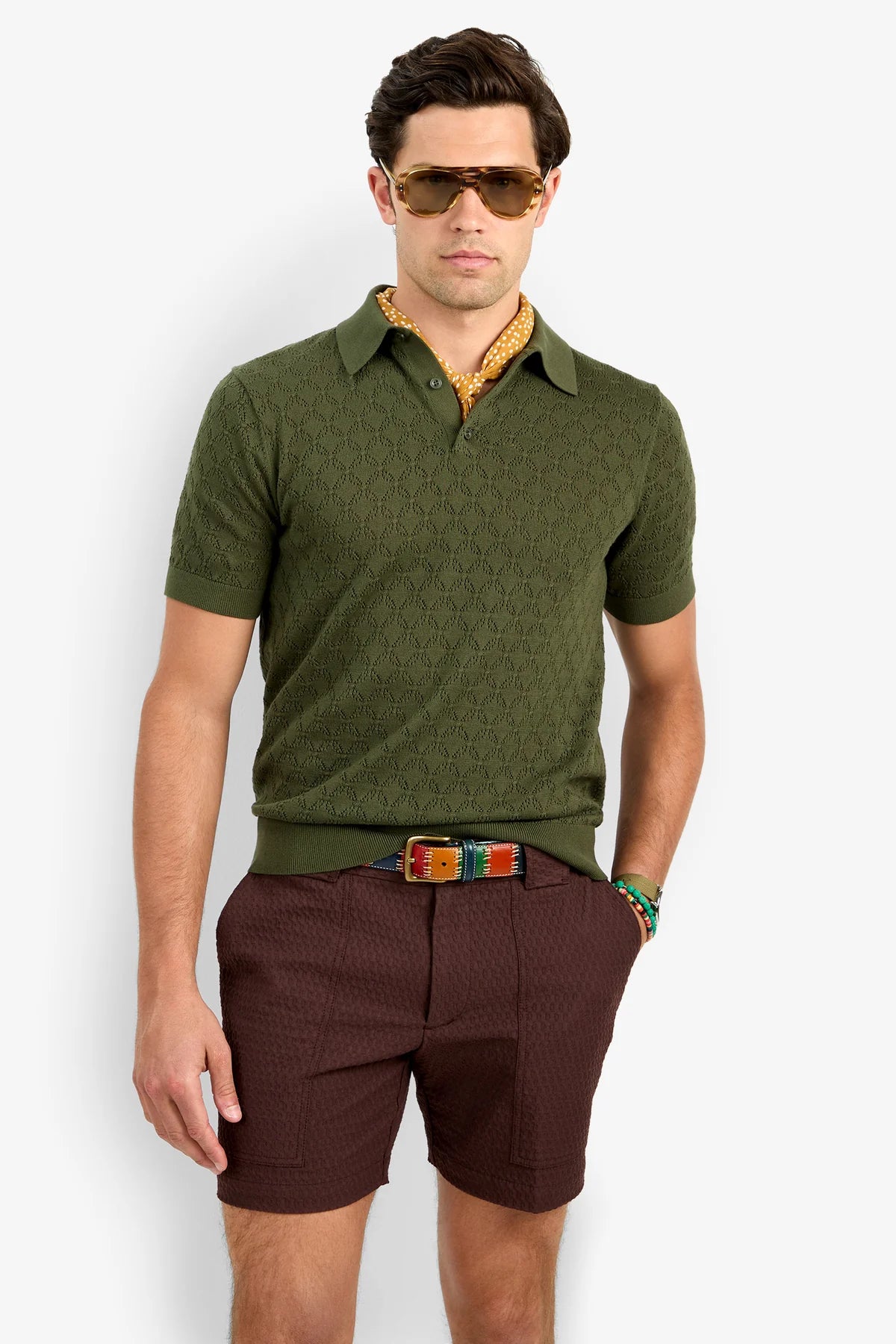 Waylen Short Sleeve Polo Jungle Green - Mr Turk
