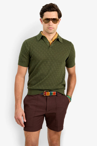 Waylen Short Sleeve Polo Jungle Green - Mr Turk