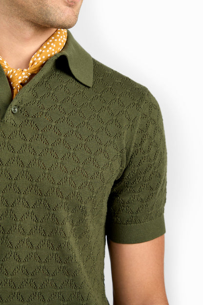 Waylen Short Sleeve Polo Jungle Green - Mr Turk
