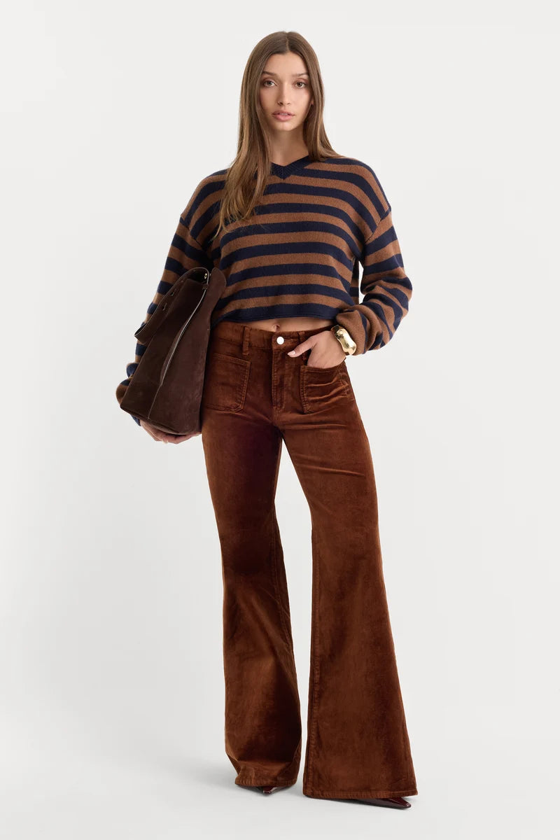 Velvet Good Waist Palazzo Pant Bronze - Good American