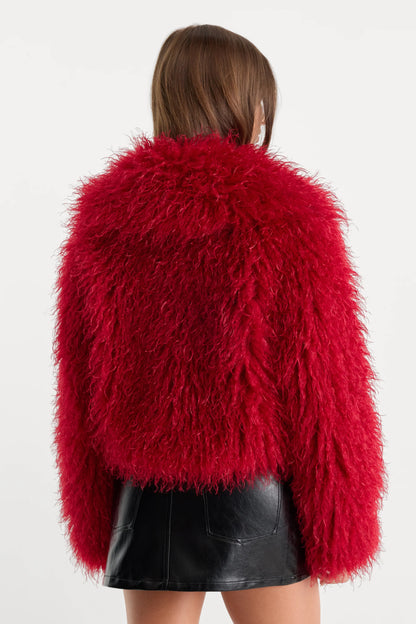 Faux Fur Coat Carmine - Good American