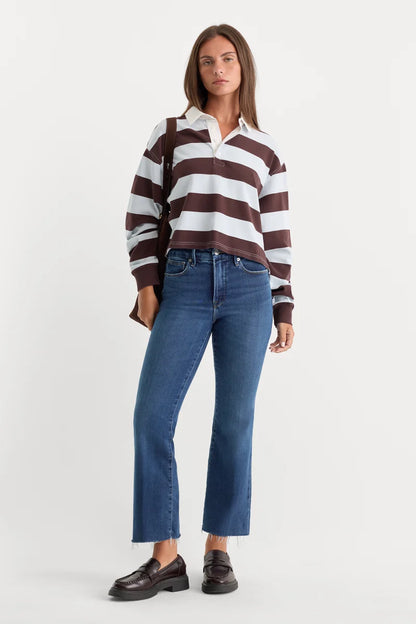 Soft Tech Good Legs Cropped Mini Boot Jeans Indigo818 - Good American