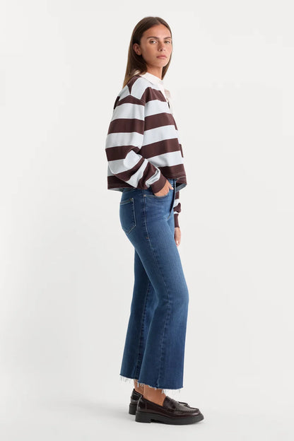Soft Tech Good Legs Cropped Mini Boot Jeans Indigo818 - Good American