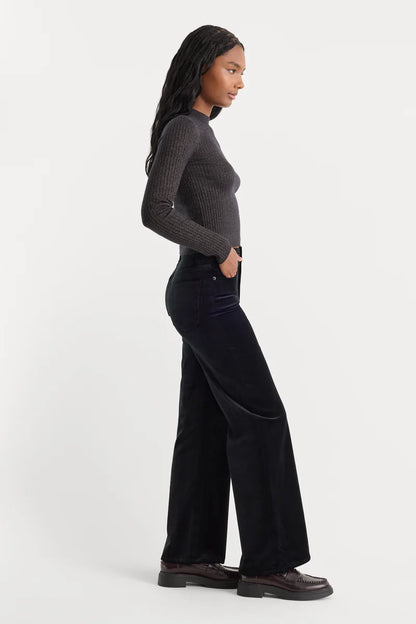 Velvet Good Waist Palazzo Ankle Pant Black - Good American