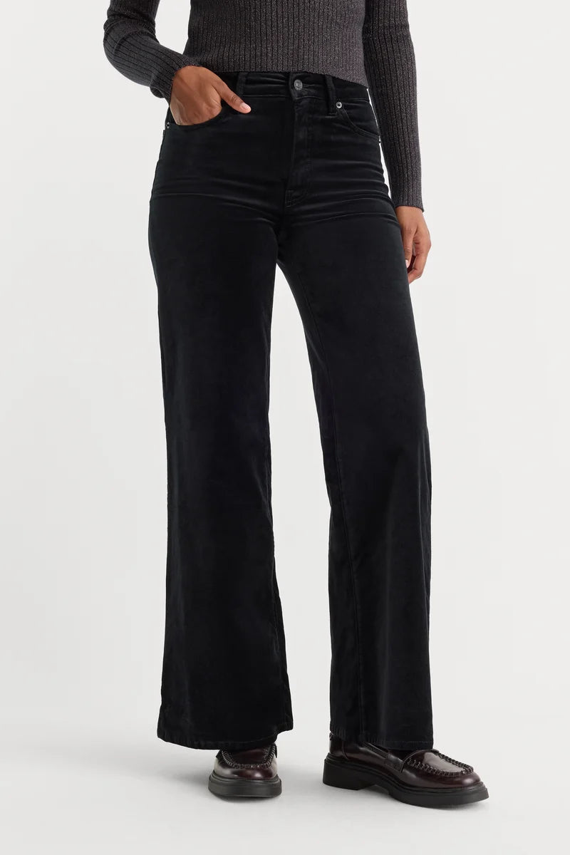 Velvet Good Waist Palazzo Ankle Pant Black - Good American