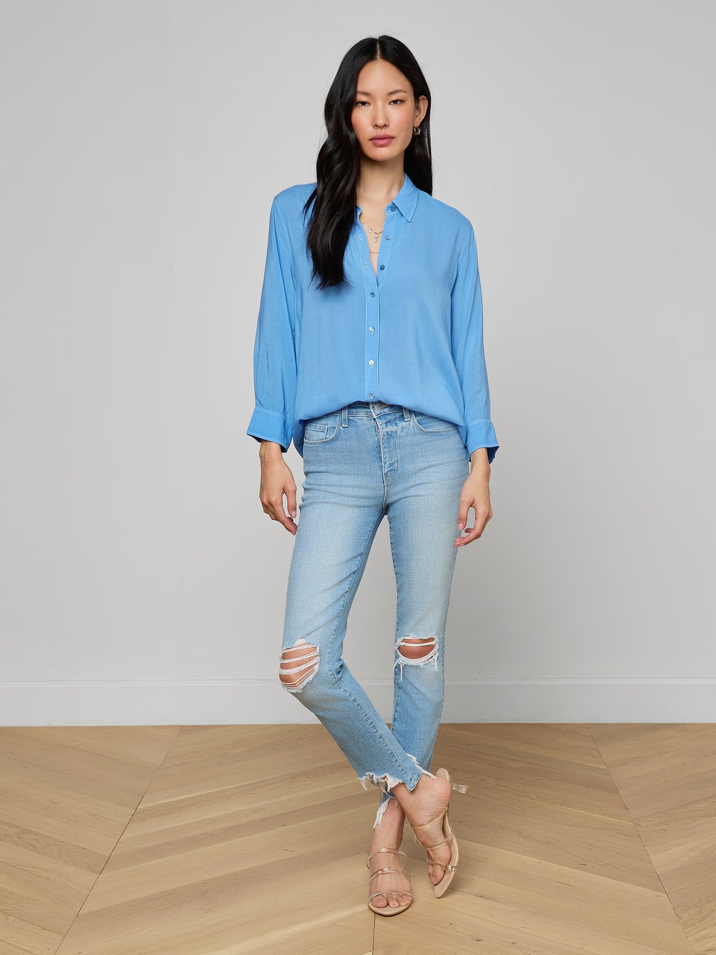 High Line Distressed Skinny Jean Rosedale Destruct - L'AGENCE