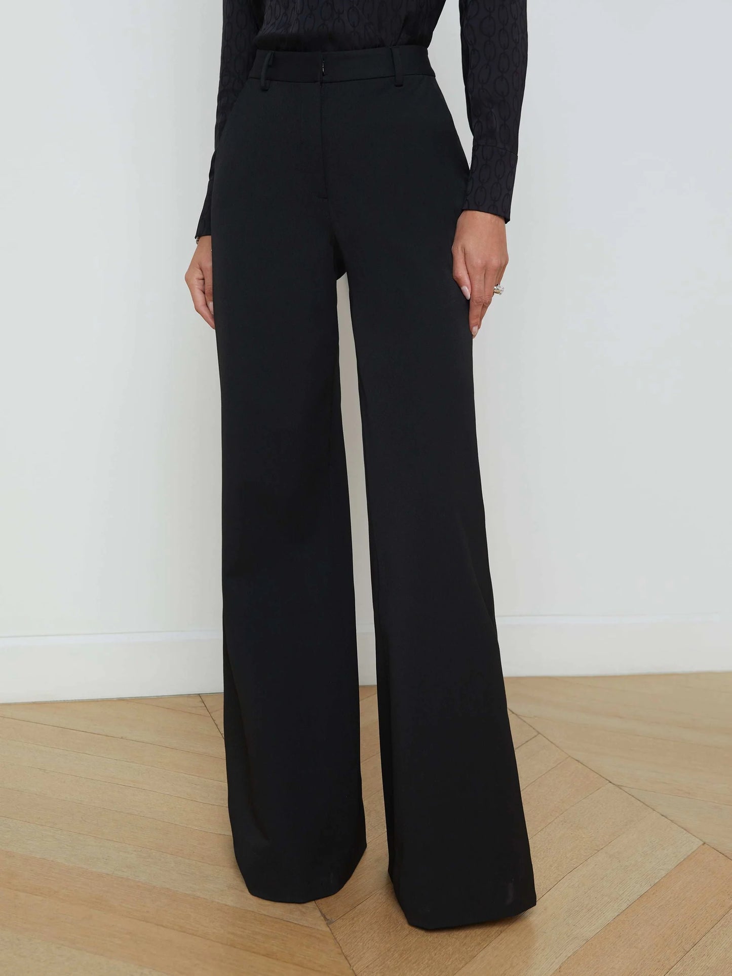 Pilar Wide-Leg Pant Black - L'AGENCE
