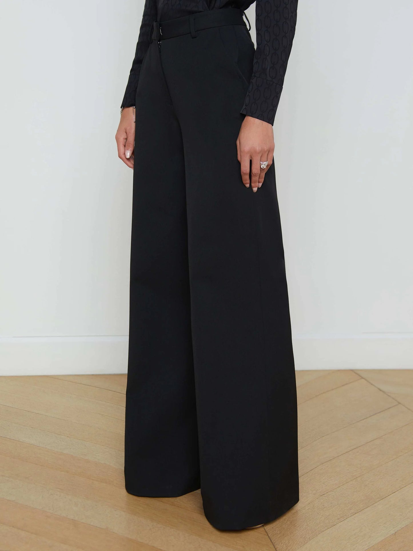 Pilar Wide-Leg Pant Black - L'AGENCE