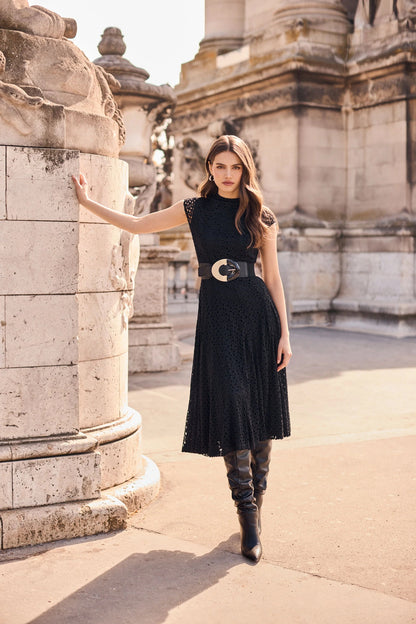 Knit Midi Dress Black - Frank Lyman