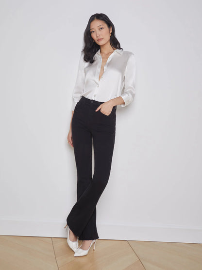 Ruth Straight-Leg Jean Black - L'AGENCE
