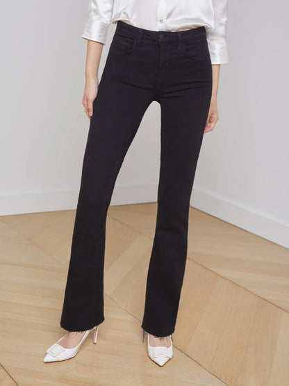 Ruth Straight-Leg Jean Black - L'AGENCE