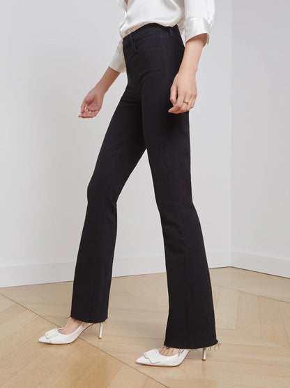Ruth Straight-Leg Jean Black - L'AGENCE