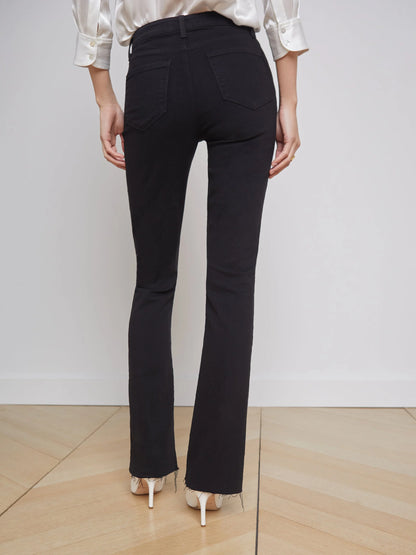 Ruth Straight-Leg Jean Black - L'AGENCE