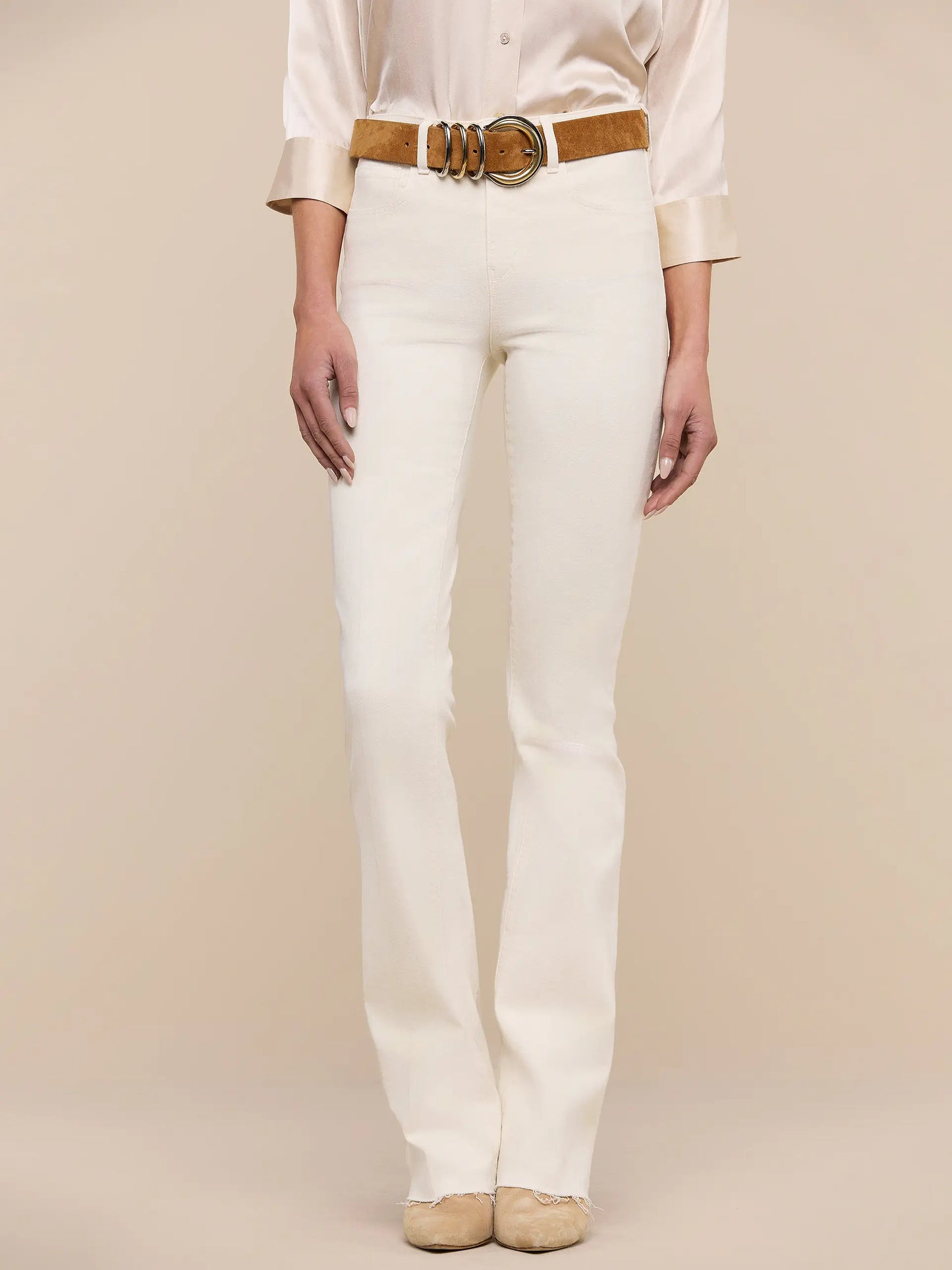 Ruth Straight-Leg Jean Vintage White - L'AGENCE