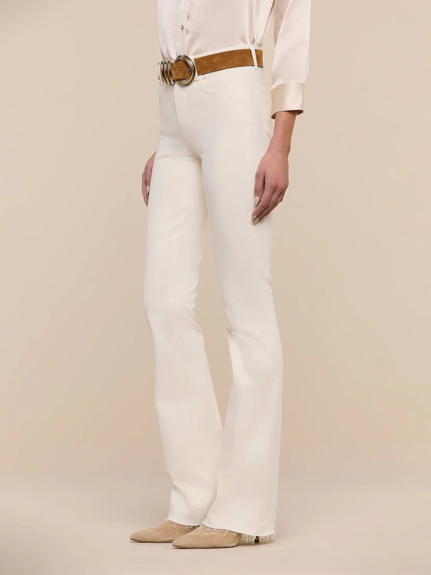 Ruth Straight-Leg Jean Vintage White - L'AGENCE