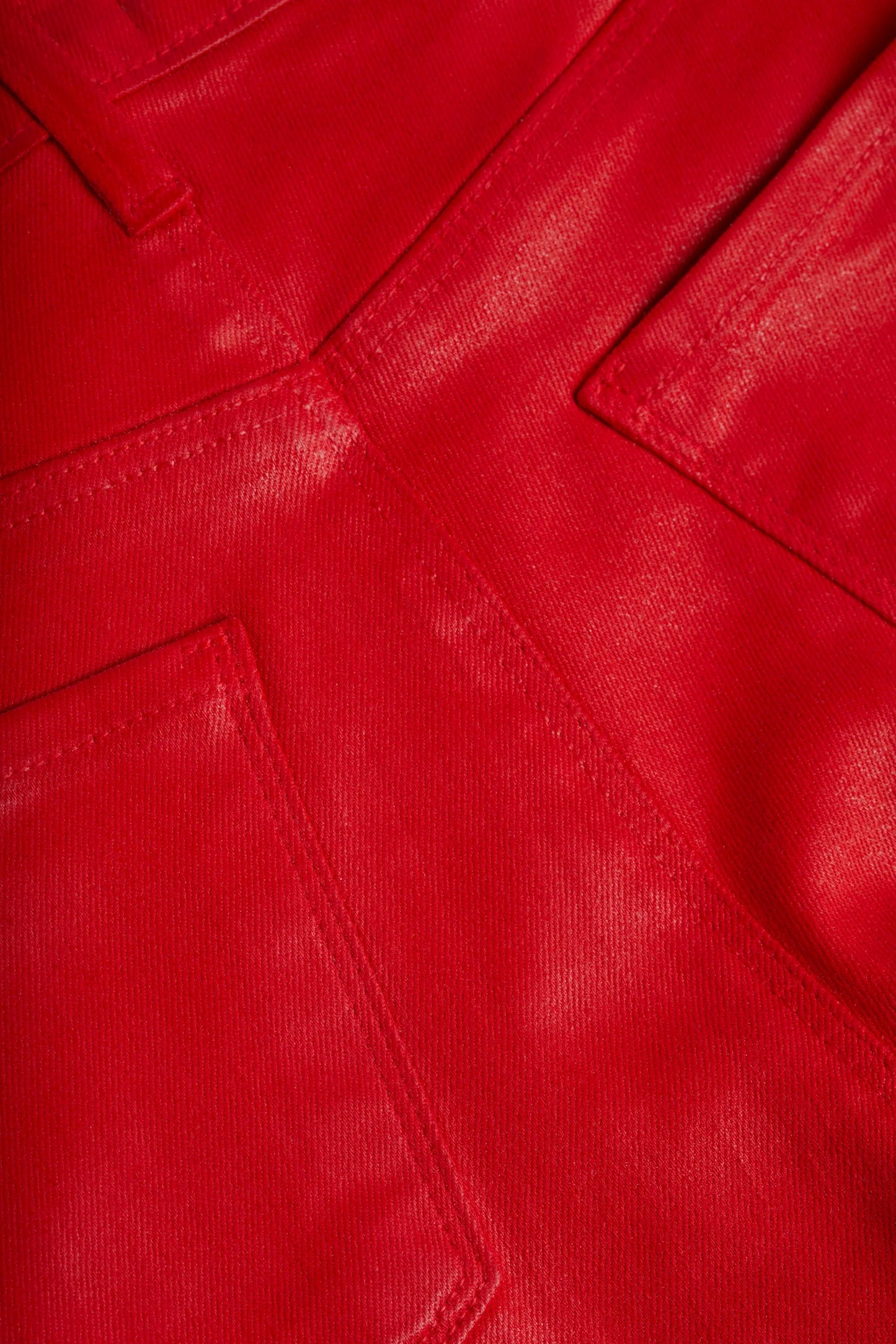 Ruth Coated Straight-Leg Jean Lava Red - L'AGENCE