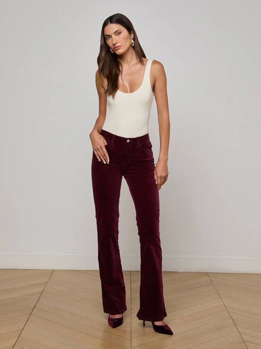Stevie Velvet Jean Dark Port - L'AGENCE