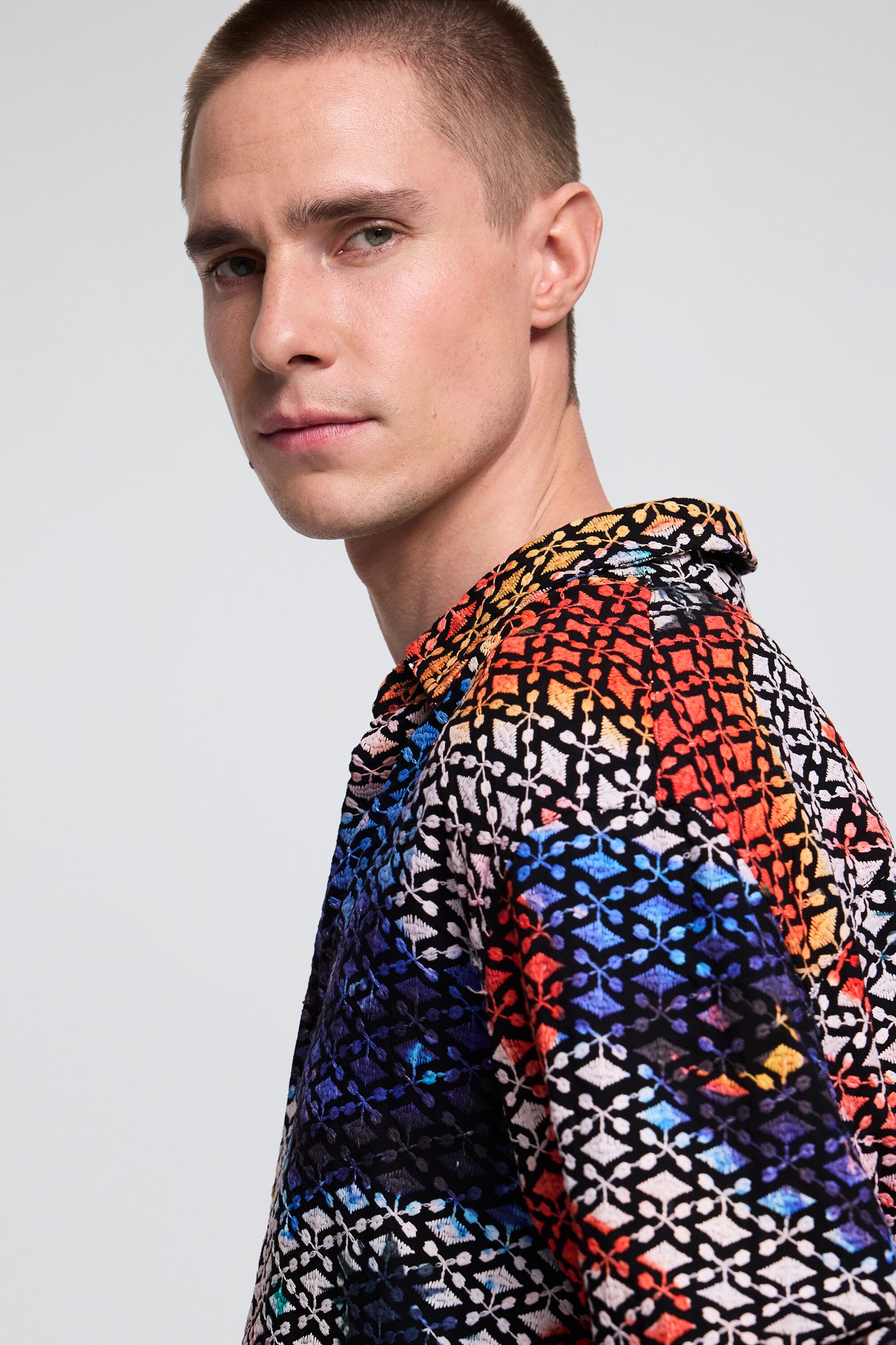 Embroidered Printed Shirt Multi - Desigual