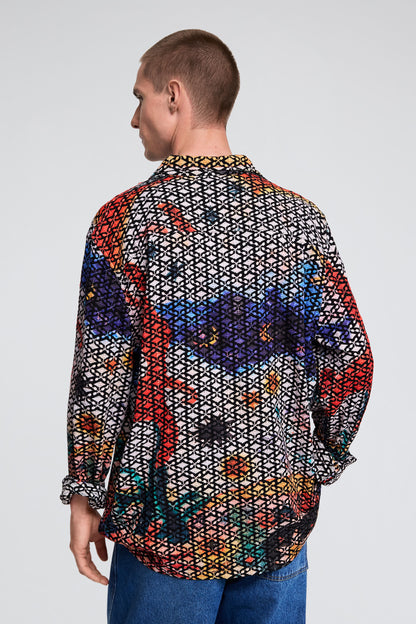 Embroidered Printed Shirt Multi - Desigual