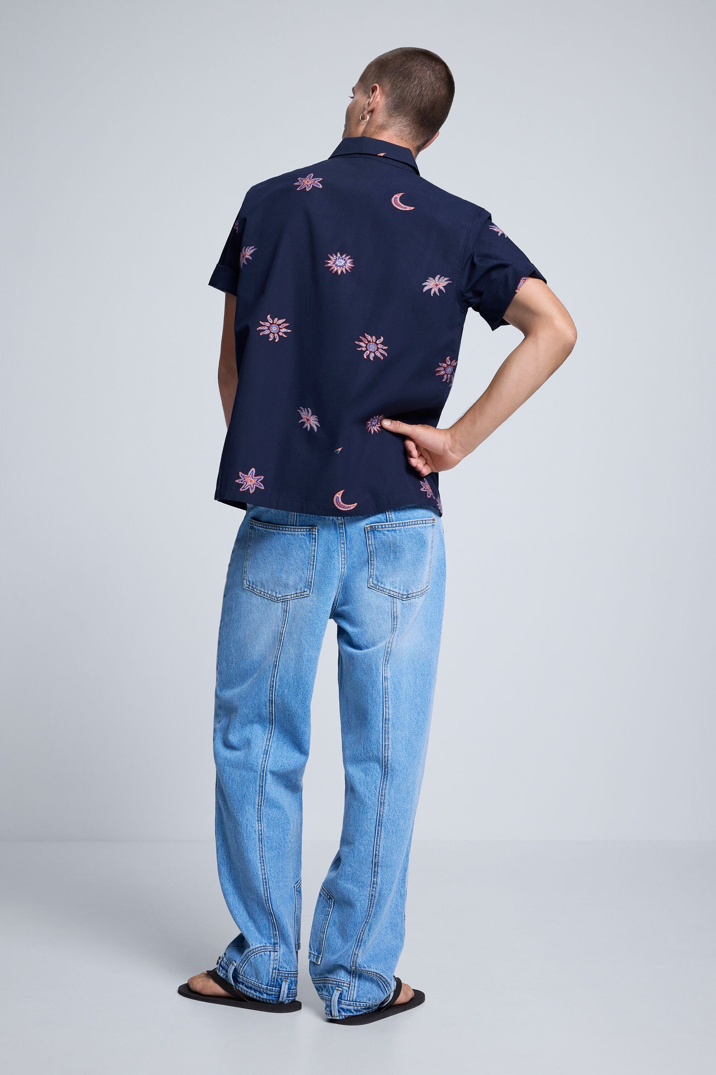 Printed Jacquard Shirt Navy - Desigual