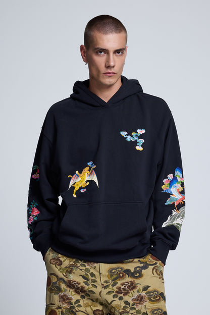 Embroidered Hoodie Black - Desigual