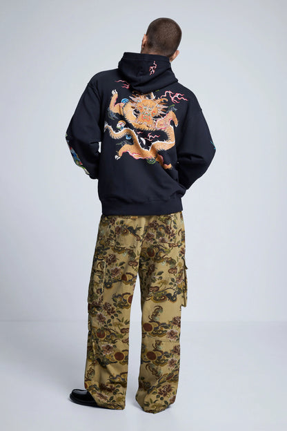 Embroidered Hoodie Black - Desigual