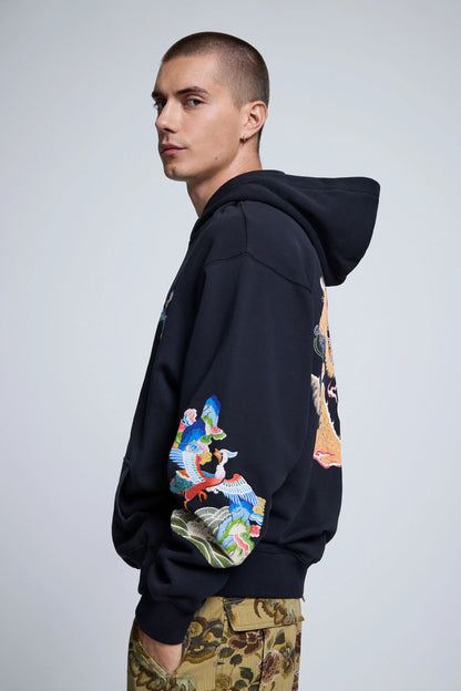 Embroidered Hoodie Black - Desigual